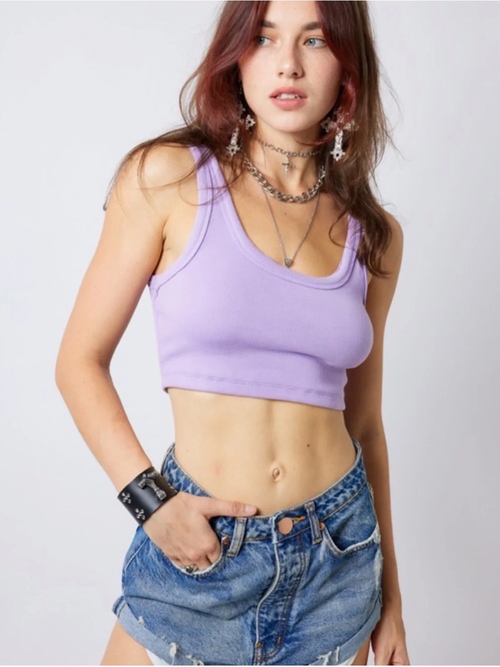 Signature 8 purple crop top
